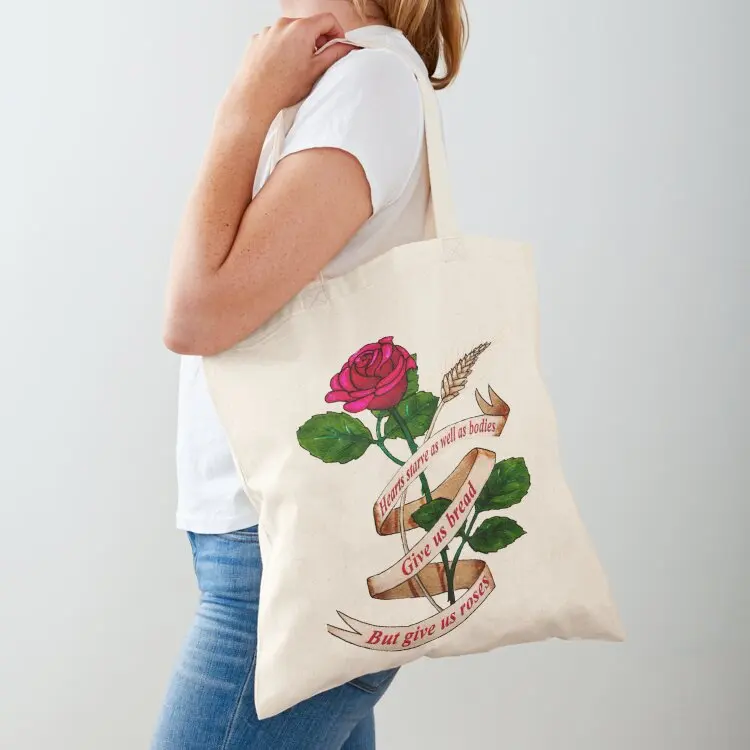 

Bread And Roses Tote Bag canvas tote Fabric bag Reusable bags Lady bags
