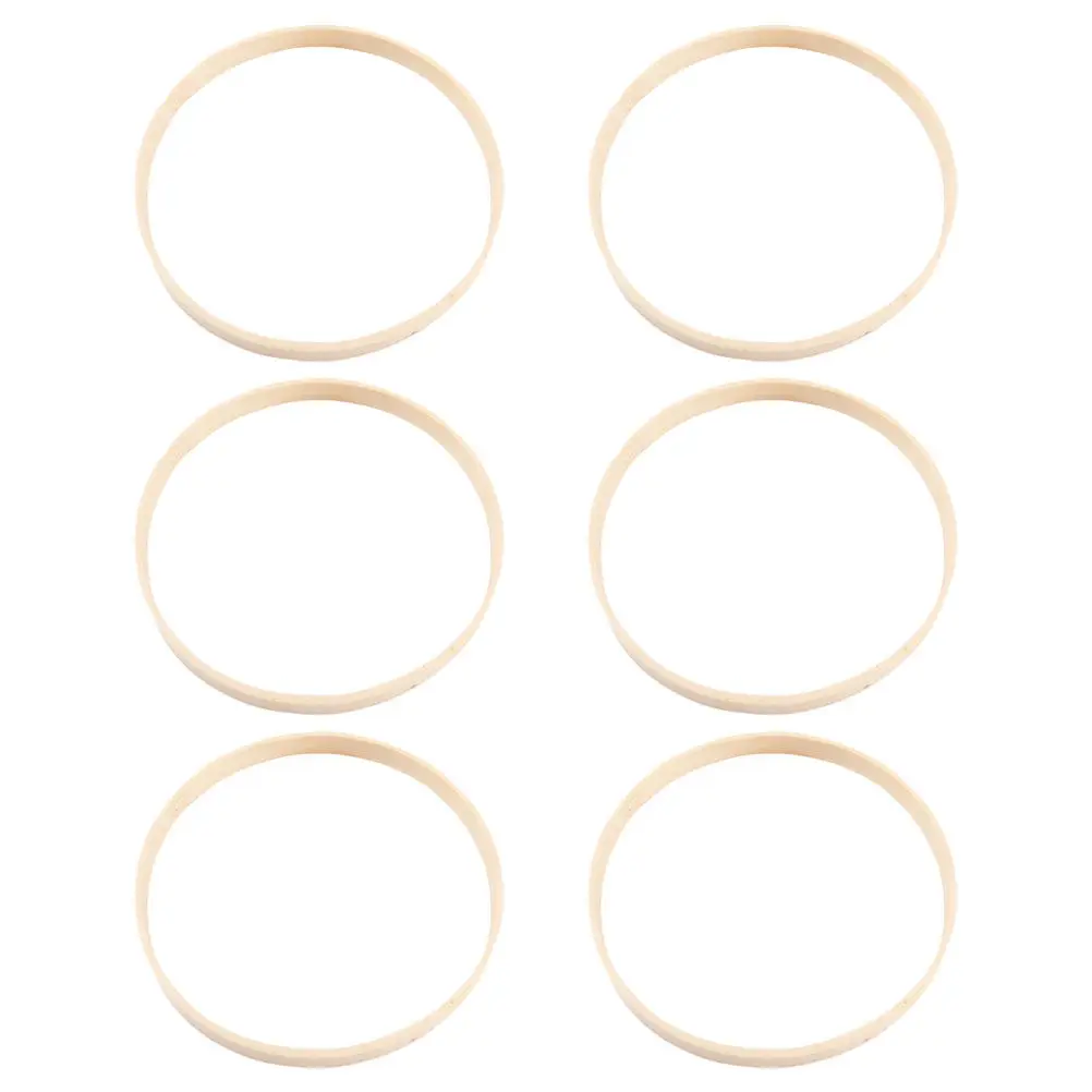 

6Pcs Wooden Bamboo Floral Hoops 20Cm Wreath Rings for DIY Dream Catcher Wedding Wreath Macrame Decor Wooden Bamboo Craft Hoops