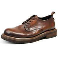 Genuine leather Men's formal shoes Retro Man Leather shoes Luxury Quality Wedding Social Shoes Male Business Shoes Handmade 2025