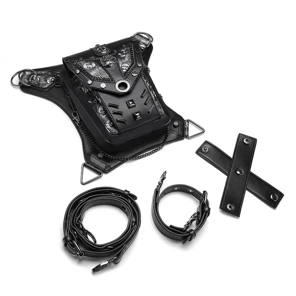 

Steampunk Chain Bags Locomotive Female Single Shoulder Messenger Bag Waist Bag Male Fanny Pack Belt Bags Purse Sac Banane Pouch
