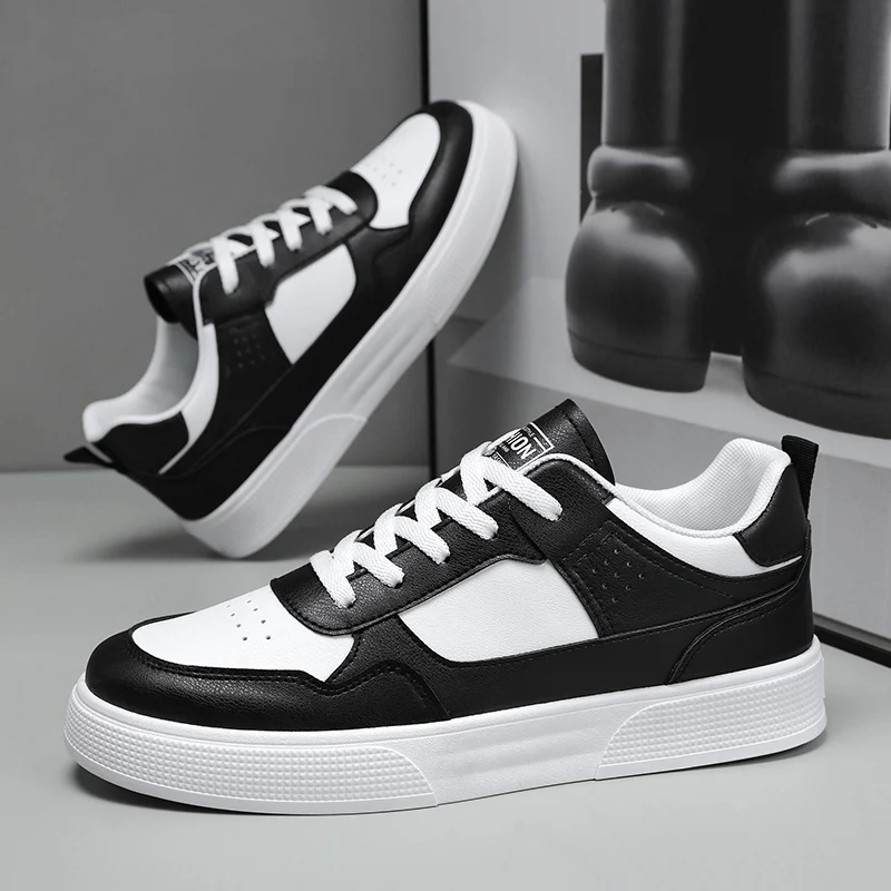

Модная кожаная мужская повседневная обувь, легкие кроссовки на платформе, белые кроссовки, уличная дышащая спортивная обувь, теннисная обувь