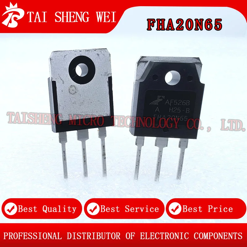 5PCS Brand New FHA20N65 20A 650V Inverter Welding Machine MOSFET Field Effect Transistor 20N65 Package TO-3P