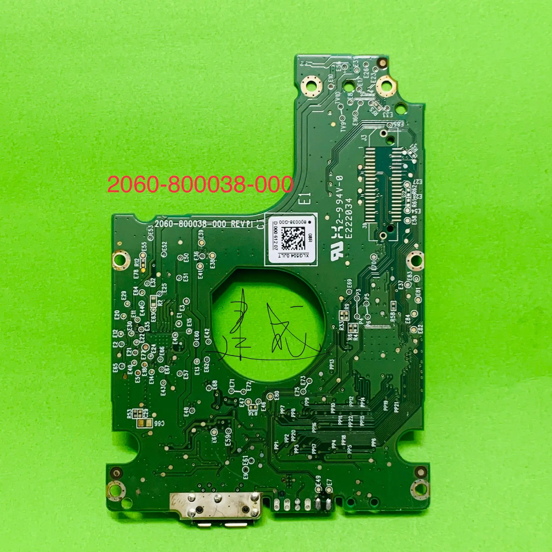 Scheda logica PCB HDD digitale occidentale WD5000LMVW muslimb/2060-800038-000 REV P1 2060 800038 000/muslimah