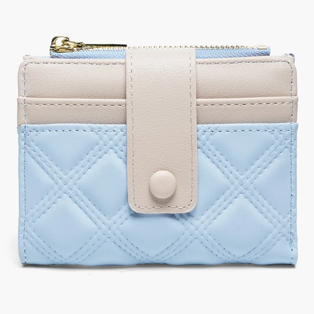 

Storage Bag Portable Cute Purses Multiple Card Slot Money Bag Folding Coin Purse Zipper Candy Color Short PU Wallet Daily
