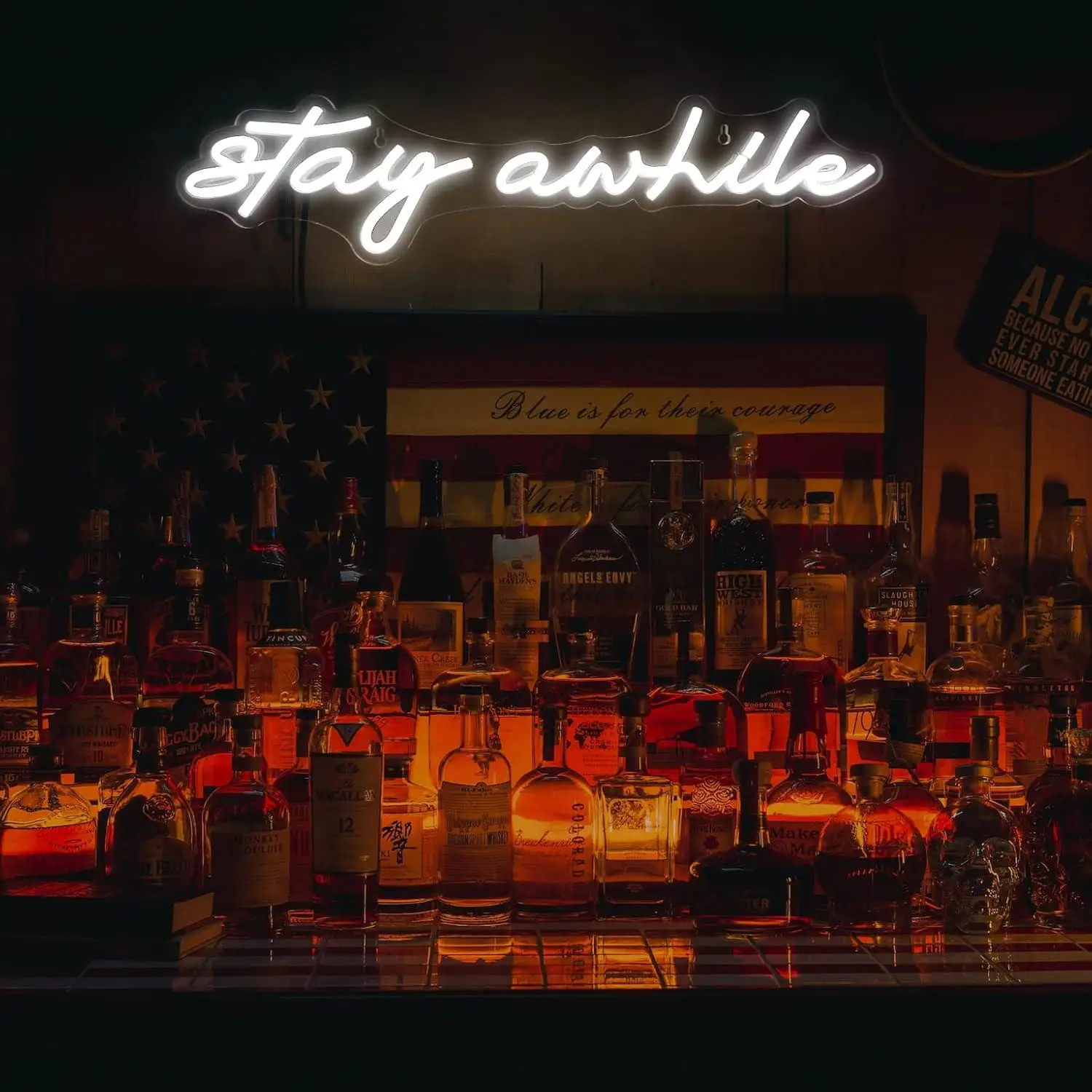 Stay Awhile Neon Signs USB Dimmable LED Neon Lights for Bar Bedroom Home Room Pub Party Wall Art Decoration Personzalized Gifts view 3