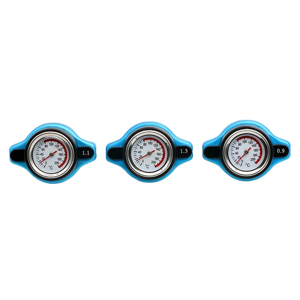 Car Motorcycle Styling D1 Spec Thermo Radiator Cap Tank Cover Water Temperature Gauge with Utility Safe 0.9 Bar/ 1.1 Bar/1.3 Bar