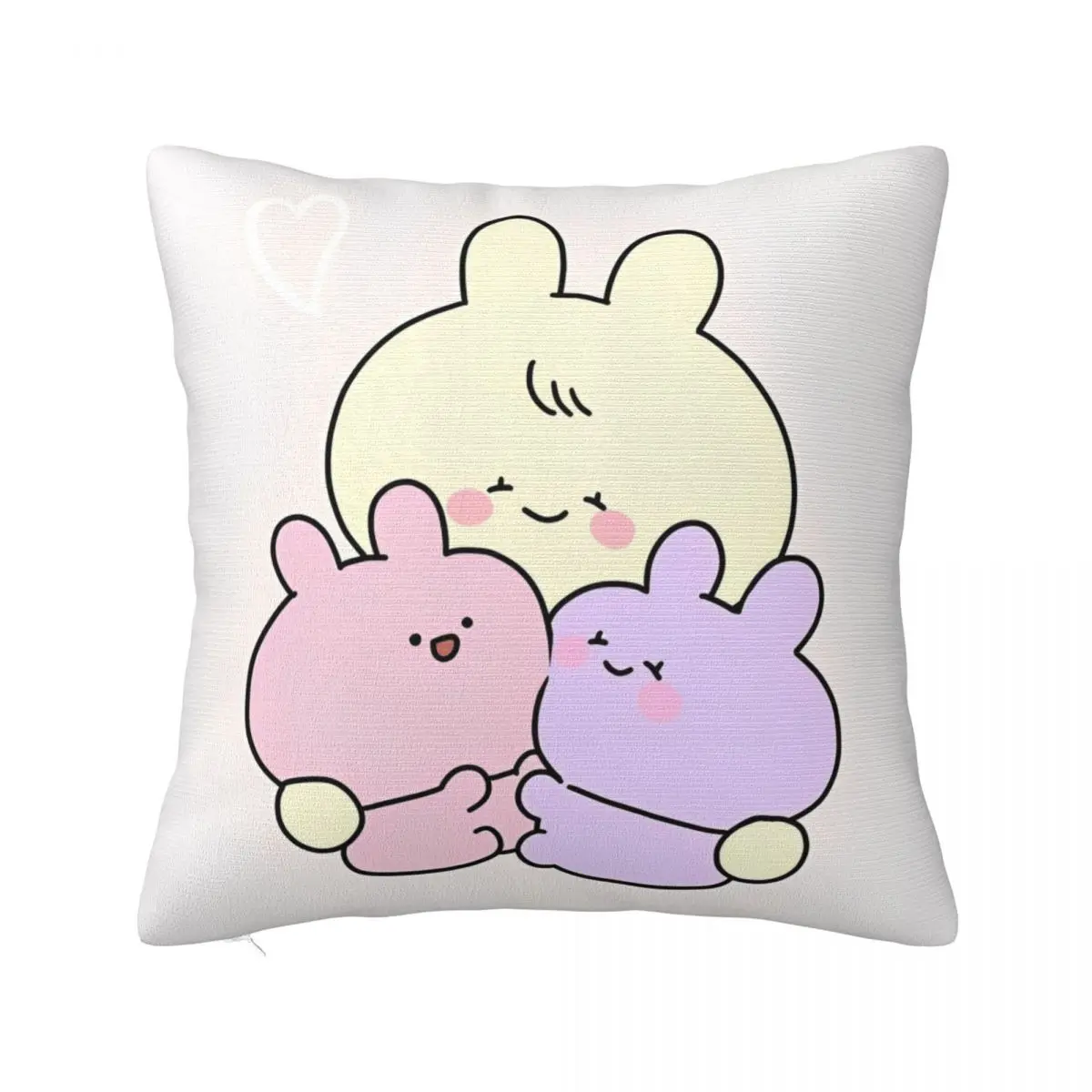 Asamimichaan Asleep Cartoon Square Pillow Cases Cute Asamimi Cushion Covers Funny Polyester Decorative Pillowcase for Sofa 18