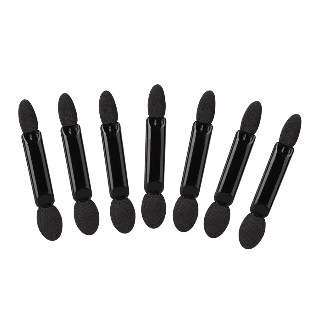 Pinceau applicateur noir à double embout pour fard à barrage, accessoire de maquillage, 100 pièces