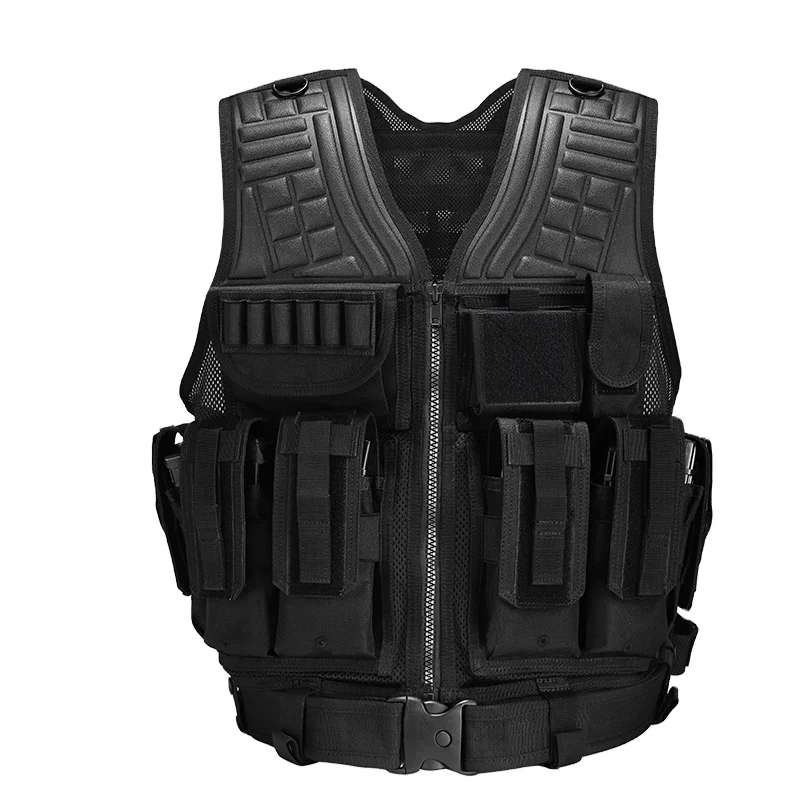 

Training Vest Custom Wholesale New Style Breathable Zipper Uniform Vest Camo Equipment Outdoor Mesh Tactical Vest