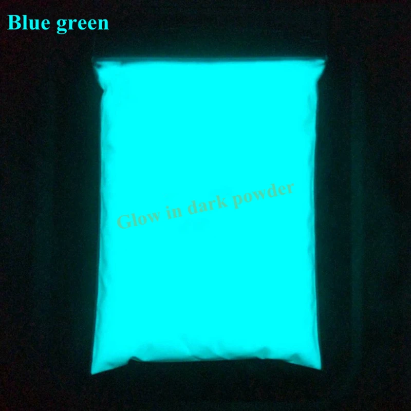 White Photoluminescent Powder Phosphor Powder For DIY Epoxy Resin Paint Pigment Materials 500g/Bag Glow Blue Color In the Dark