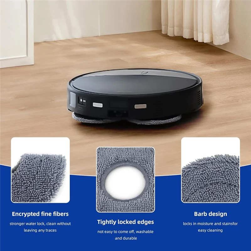 ABBK-Pad in microfibra per Roborock Saros 10R/Z70/Q Revo/Qrevo S/Qrevo Pro/Qrevo Master/Qrevo Plus/Qrevo Curv Parti