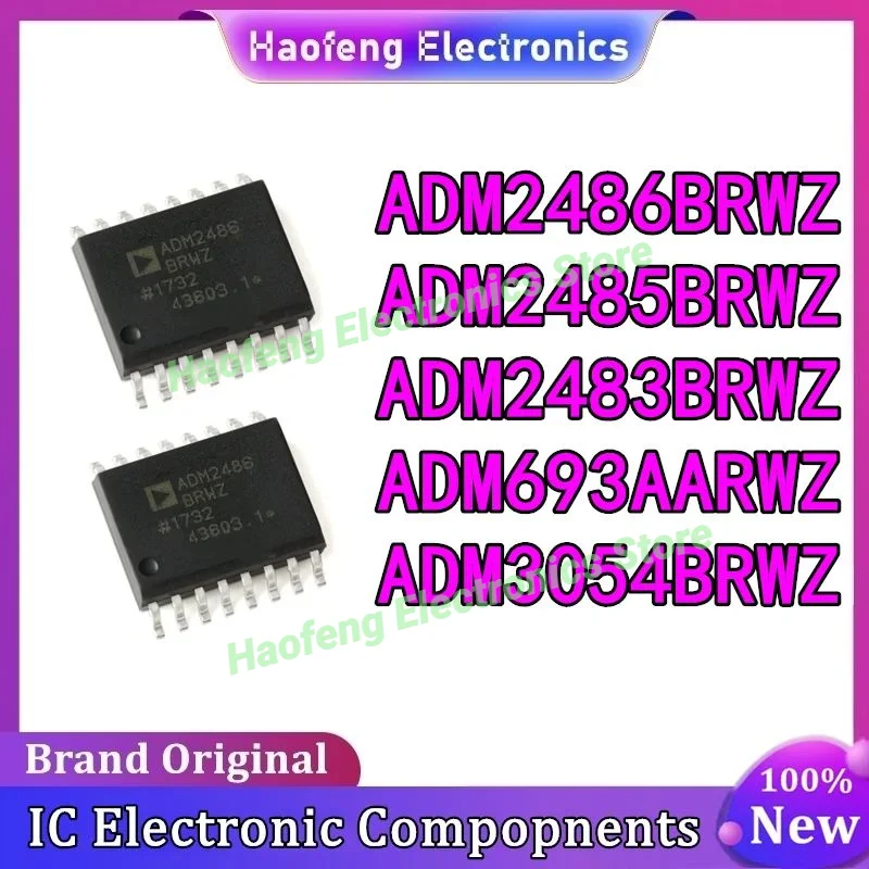 10PCS ADM693AARWZ ADM2483BRWZ ADM2485BRWZ ADM2486BRWZ ADM3054BRWZ ADM693 ADM2483 ADM2485 ADM2486 ADM3054IC Chip SOP-16 em estoque