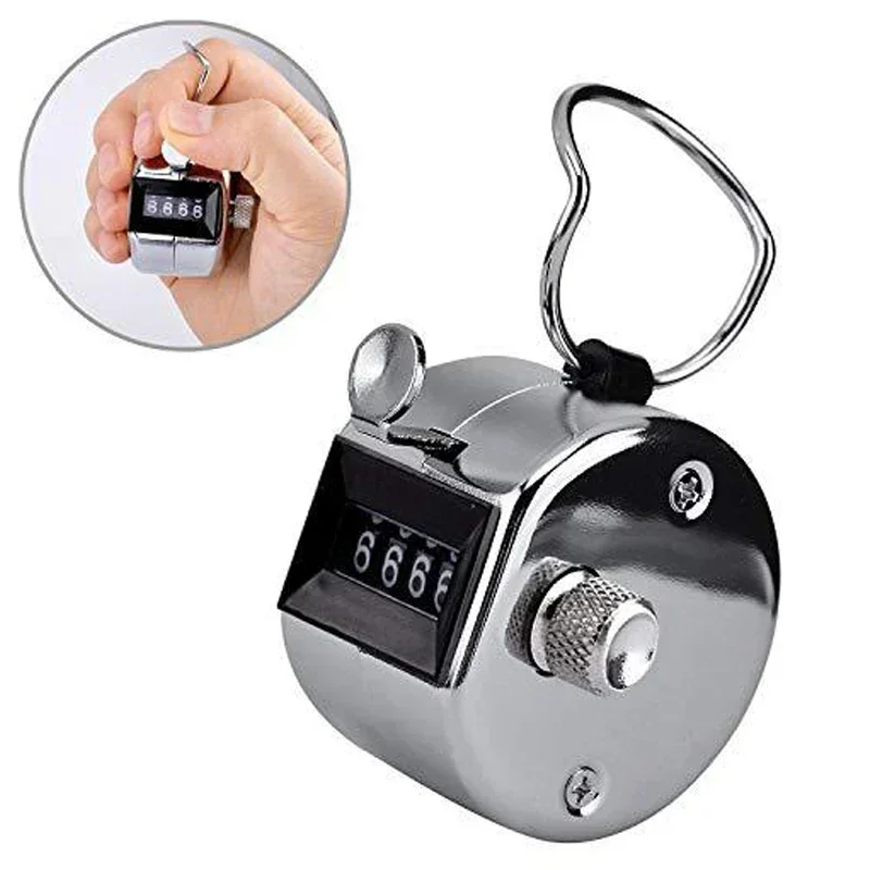 1PC 4-digit Counter Mini Manual Mechanical Counter Metal Plastic Shell Multi-color Children Toy Counter Soccer Golf Counters