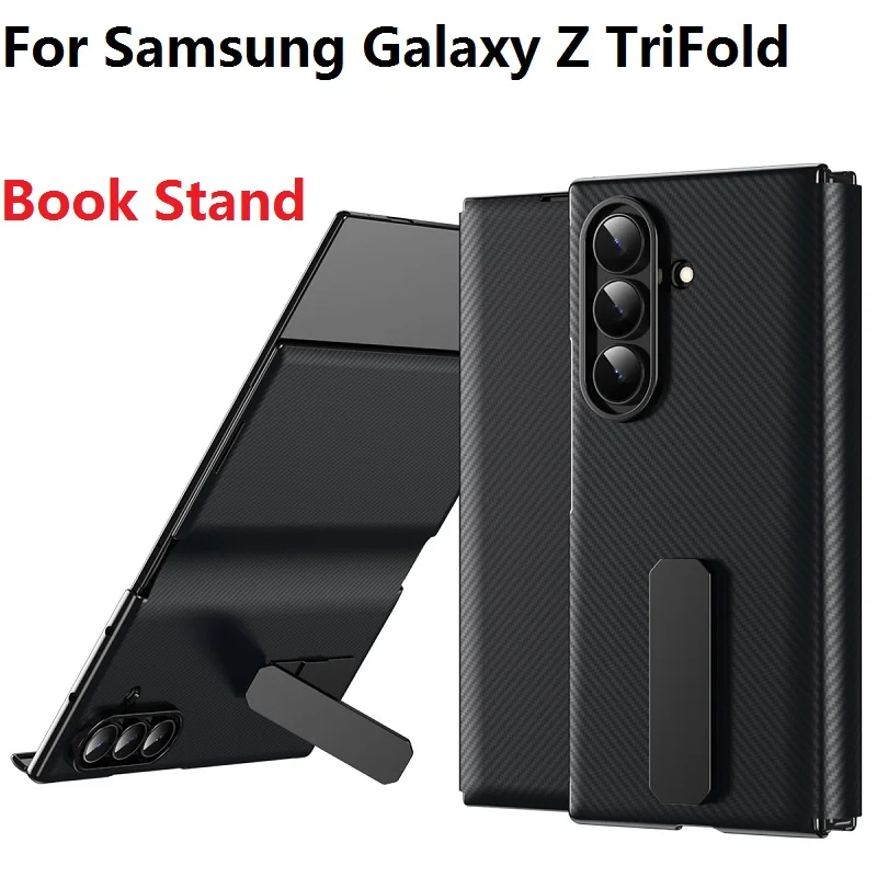 

Чехол-кошелек для Samsung Galaxy Z TriFold, кожаный чехол-книжка с двойной защитой шарнира