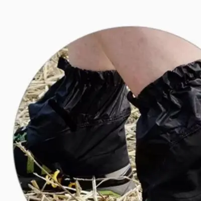 Compact Hiking Gaiters Made of Silicone Treated Nylon for Effective Barrier Against Snow Mud and Debris During Active Use