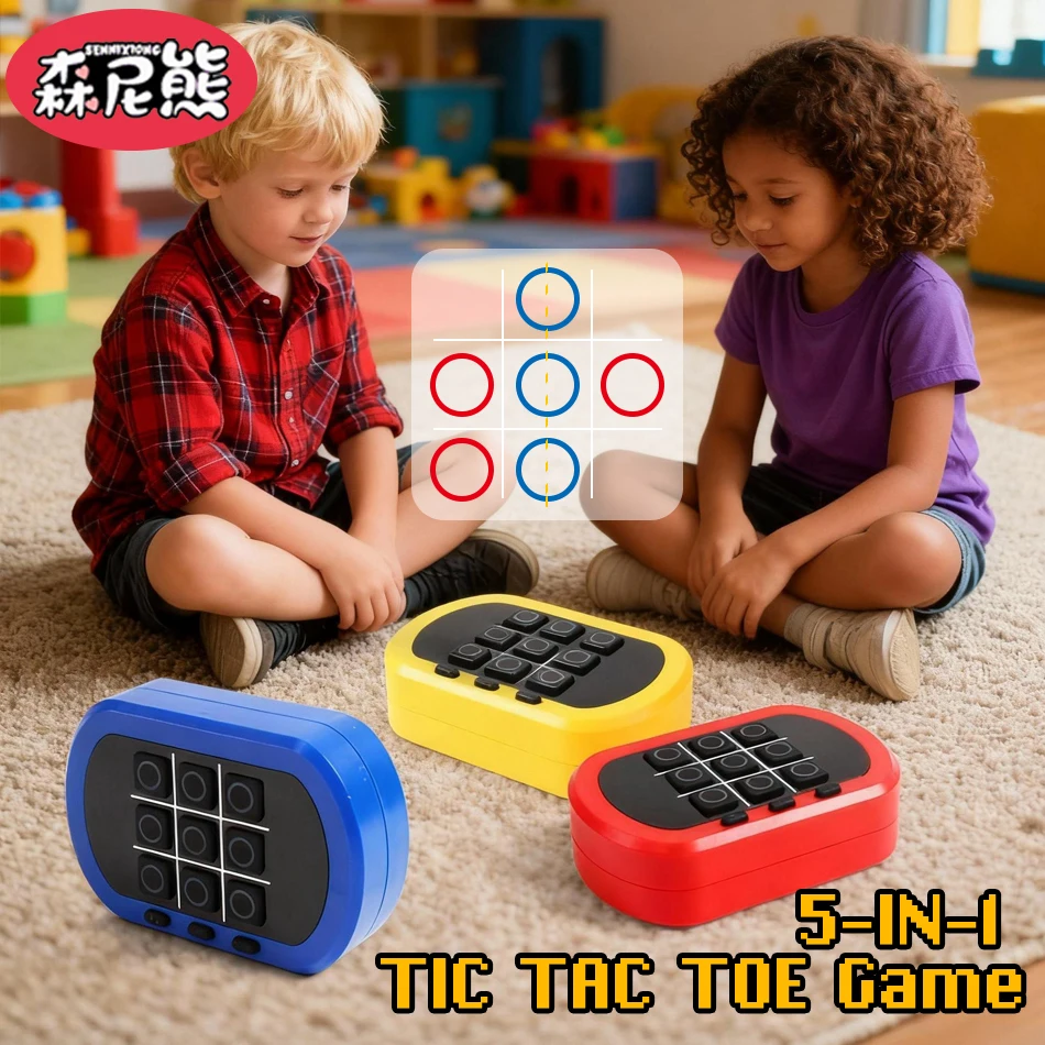 SENNIXIONG 5IN1 لغز تفاعلي Tic-tac-toe لعبة مجلس معركة وحدة التحكم لعبة الدماغ الوالدين والطفل لعبة للأطفال هدية عيد #1