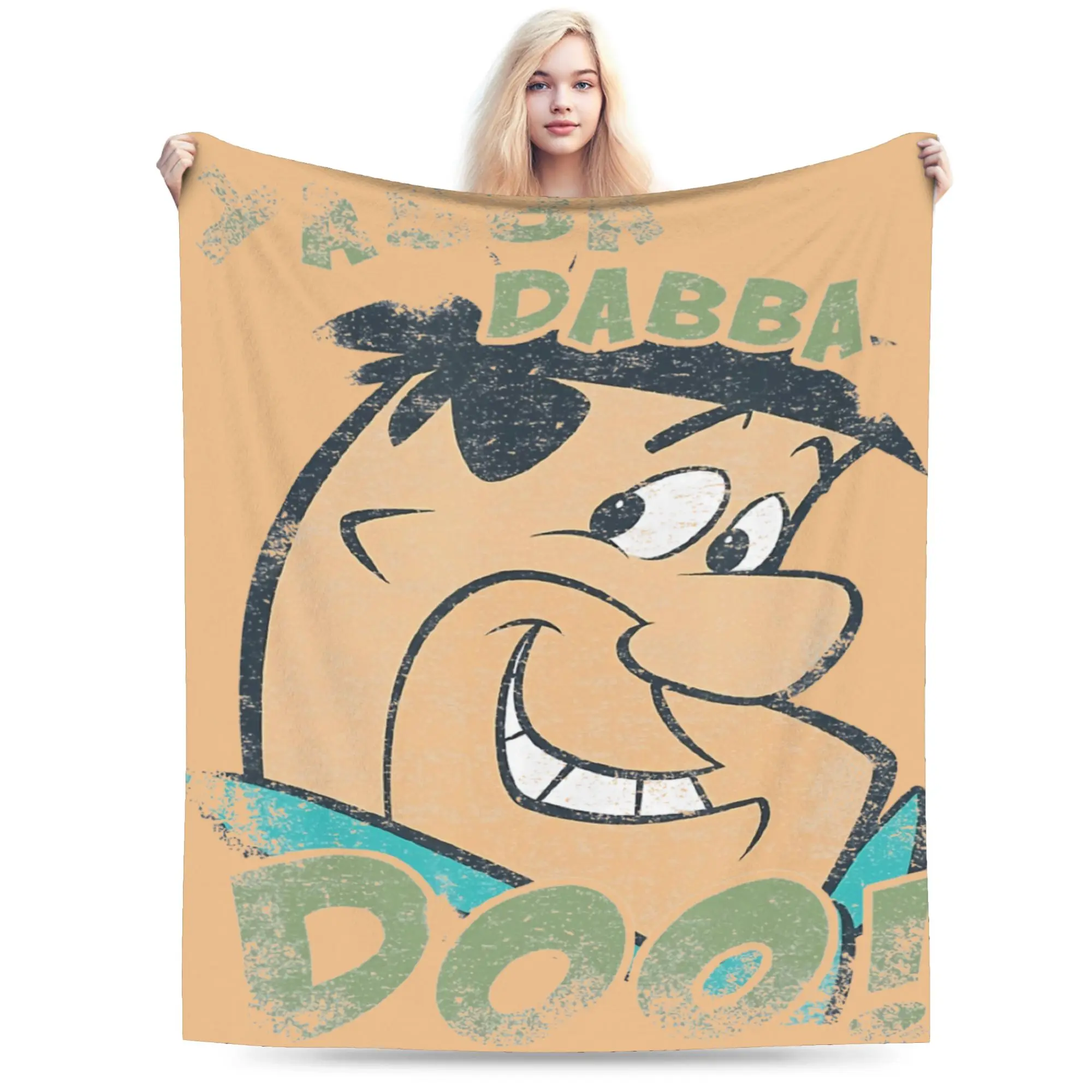 The Flintstone cartoon anime dabba Blankets Fleece  Relax Lightweight Thin Throw Blanket for Bed Bedspreads