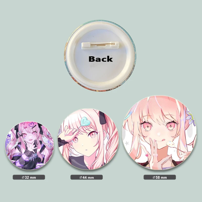 Anime Project SEKAI Pins Akiyama Mizuki Tinplate Badge DIY Custom Cartoon Girl Brooch Pin for Gifts Decorative Clothes Hats