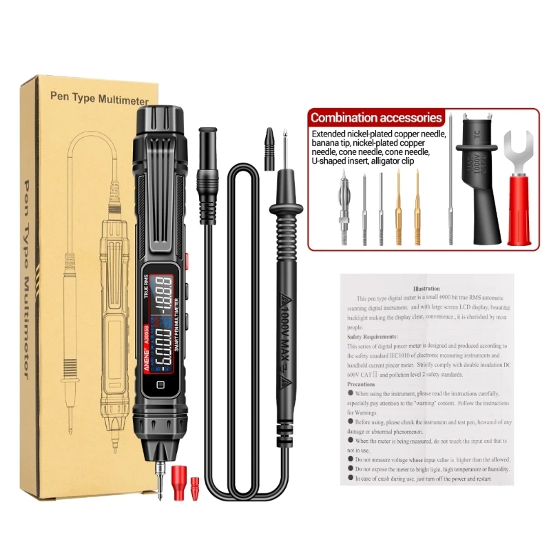 

Multimeter Tester A3005B Pen Type Detector DC-AC Capacitance Teste Meter Dropship