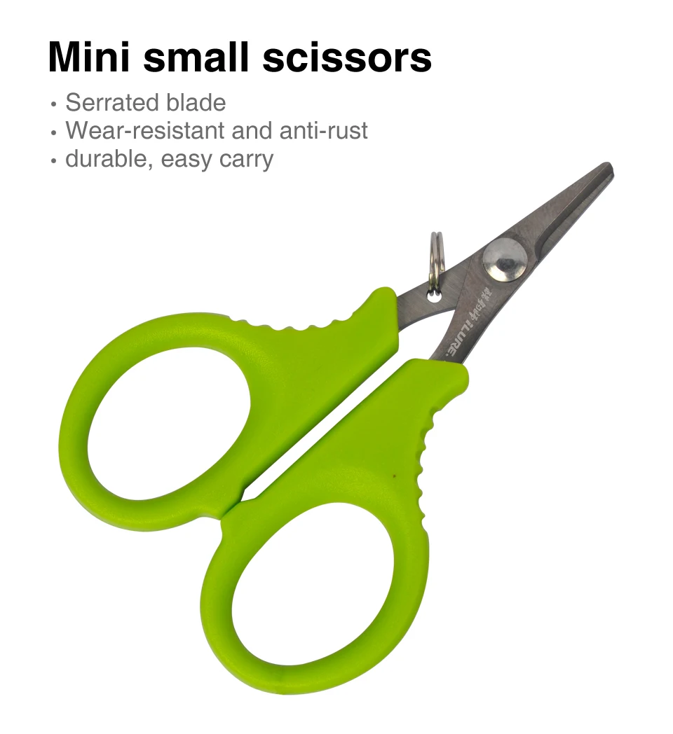 الأسماك الصغيرة استخدام مقص المحمولة شكل مقص ذو طيات قطع بولي ايثيلين جديلة خط الصيد سلك القاطع الكارب الصيد معالجة الملحقات #5