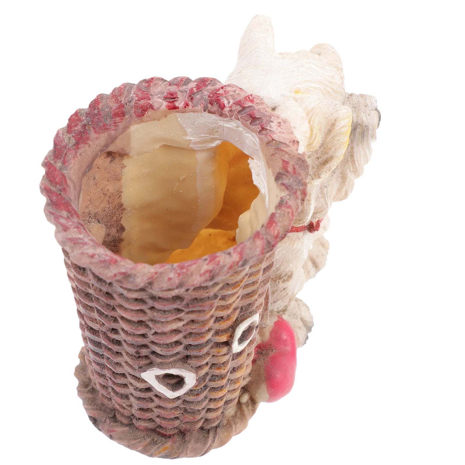 

Dog Pen Holder Resin Craft Unique Desktop Organizer Creative Storage for Pens Pencils Brush Pens Decorative Pen Container