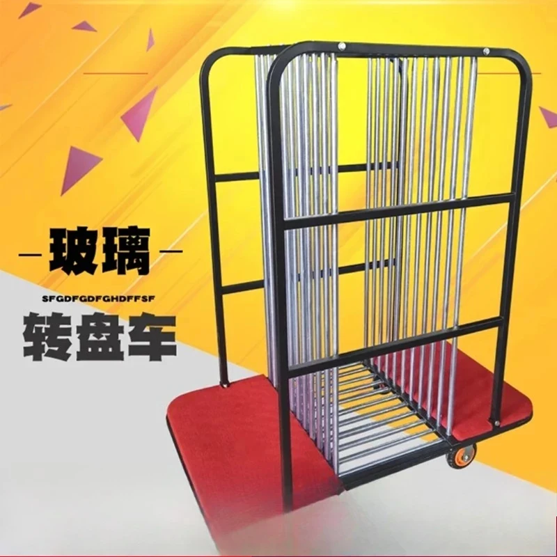 Hotel glass turntle banquet metal storage car rtaurant cart transportation delivery universal wheel