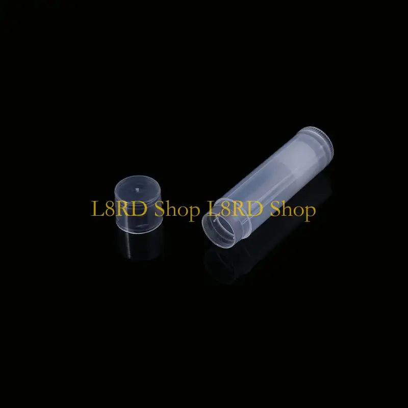 L8RD 50pcs 5ml Vệ sinh trống Chapstick son bóng son môi son son môi + hộp chứa nắp