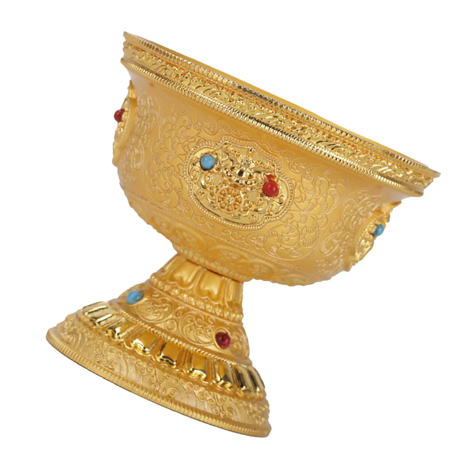 Tibetan Buddhist Water Offering Bowl Worship Cup Artwork Blessing Burning Incense Decoration Water Cup Holy Water Prayer Bowl