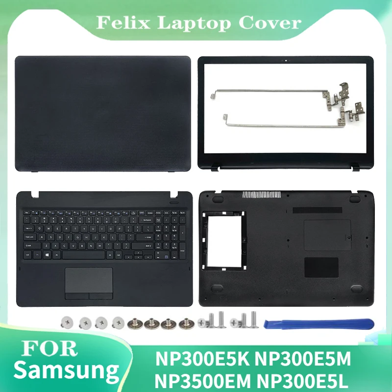 

New For Samsung NP300E5K NP300E5M NP3500EM NP300E5L Laptop LCD Back Cover/Front Bezel/Hinges Cover/Palmrest/Bottom Case Keyboard