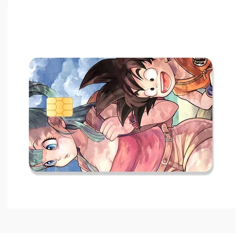 Bandai Waterproof Dragon Ball Credit Card Debit Card Stickers DIY Anime Melody Poker Stickers Film Tape Skins Small Stacks