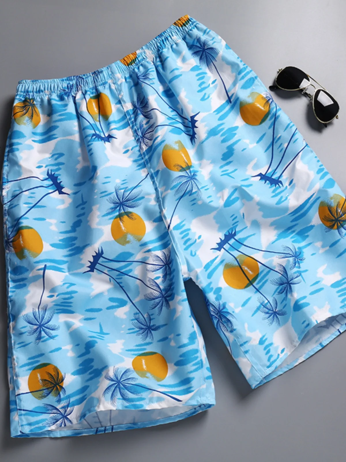 فضفاض مستقيم الساق 3D طباعة النبات orts عارضة مريحة الصيف الرياضة واسعة الساق السراويل منتصف الخصر مطاطا Waisand