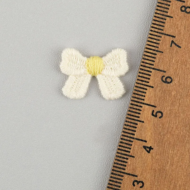 40 Stück Schleifen-Spitzen-Stickerei-Patchwork-Stoff, Blumen-Haarnadel, Schuh, Hut, Blumenmuster, Hosen, Socken, dekoratives Zubehör, Material – Detail 6