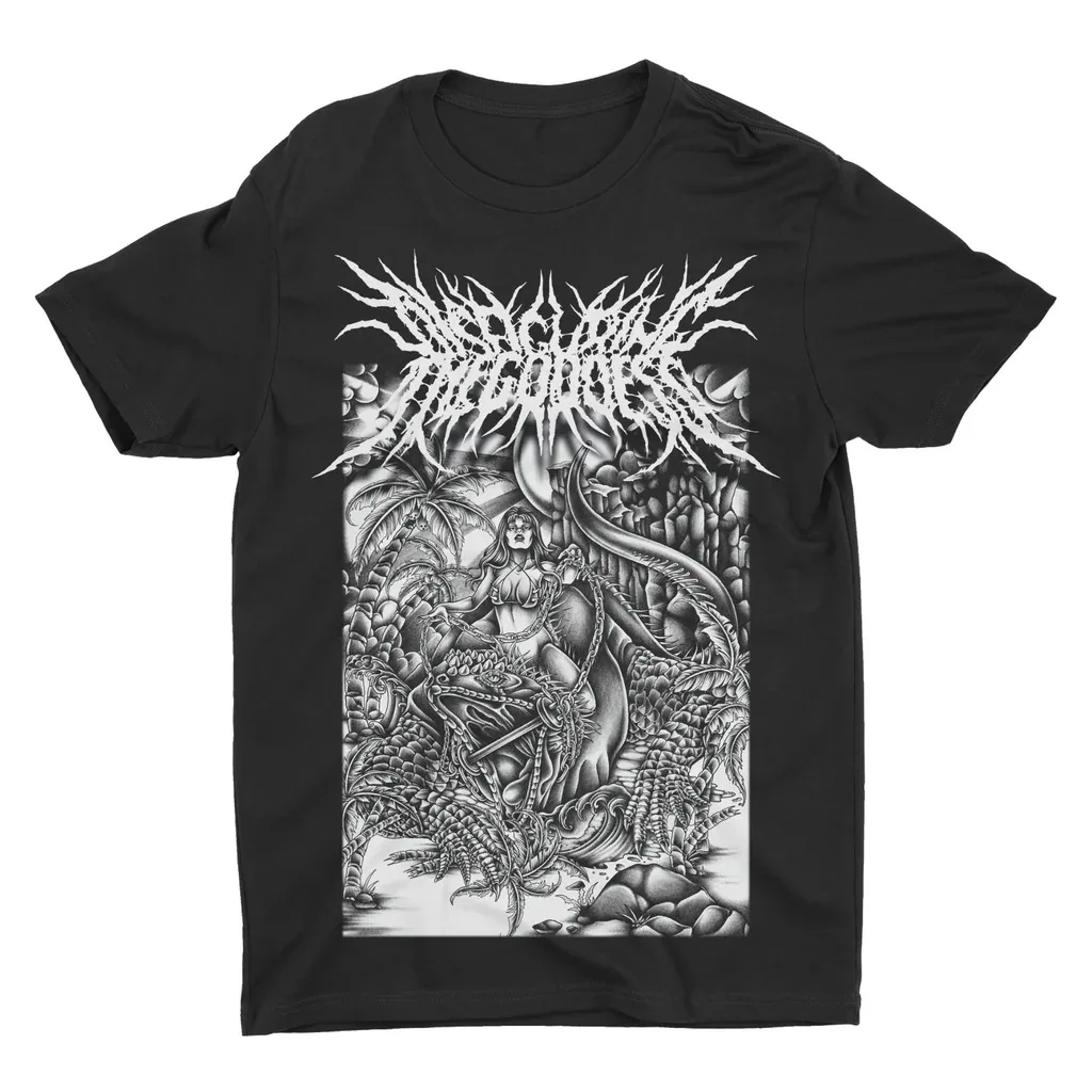 2026 الصيف تي شيرت رجالي شريط معدني طباعة قصيرة الأكمام القطن تيز العلامة التجارية الفاخرة قميص بلوزات كبيرة الحجم الرجعية الهيب هوب الرجال الملابس #1