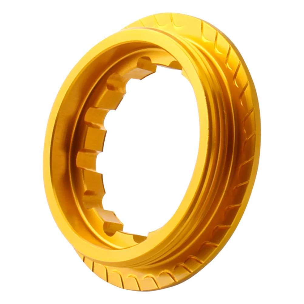 

Aluminum Alloy Flywheel Cover Golden 7075 Lightweight High Strength Replacement Screw Nut Fixed Lock Ring for Mountain Road