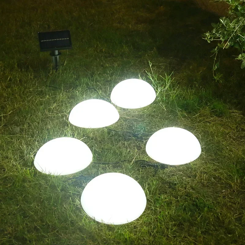 Lampes Solaires de Jardin, 1 Traînée 5, Étanches, Luminaire Décoratif d'Extérieur, Idéal pour une Pelouse, un Plancher, des Escaliers ou une Cour