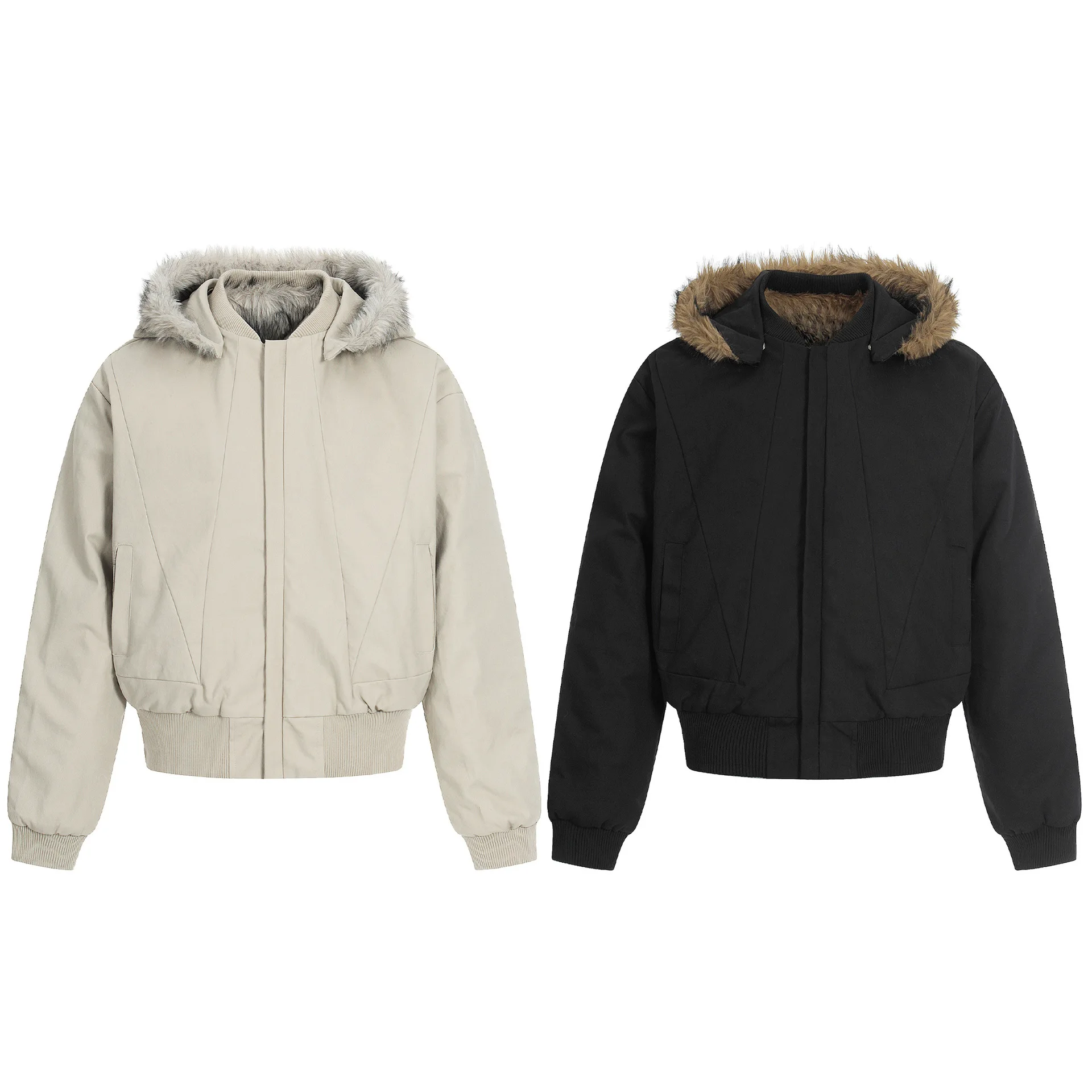 

Американская ретро-куртка с флисовой подкладкой, оверсайз, широкое хлопковое пальто с капюшоном для мужчин и женщин