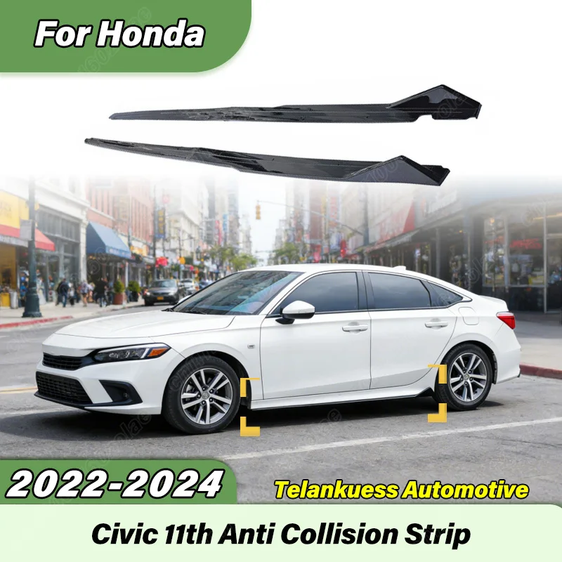 

For Honda Civic 11th 2022 2023 2024 Car Blade Style Four Section Side Skirt Sports Racing Side Sill Trim Body Modification Kit