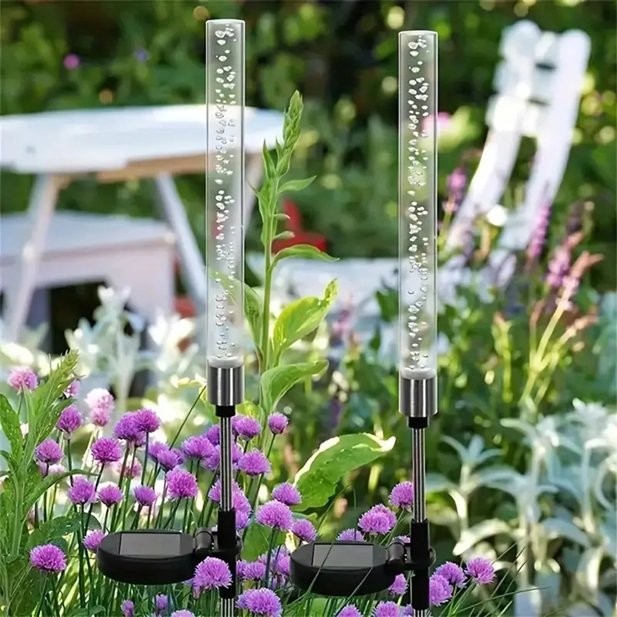 1/2 stücke Solar Blase Bar Garten Licht Im Freien Farbwechsel Solar Landschaft Pfad Licht Für Terrasse Rasen Und Hof Dekor – Detail 7