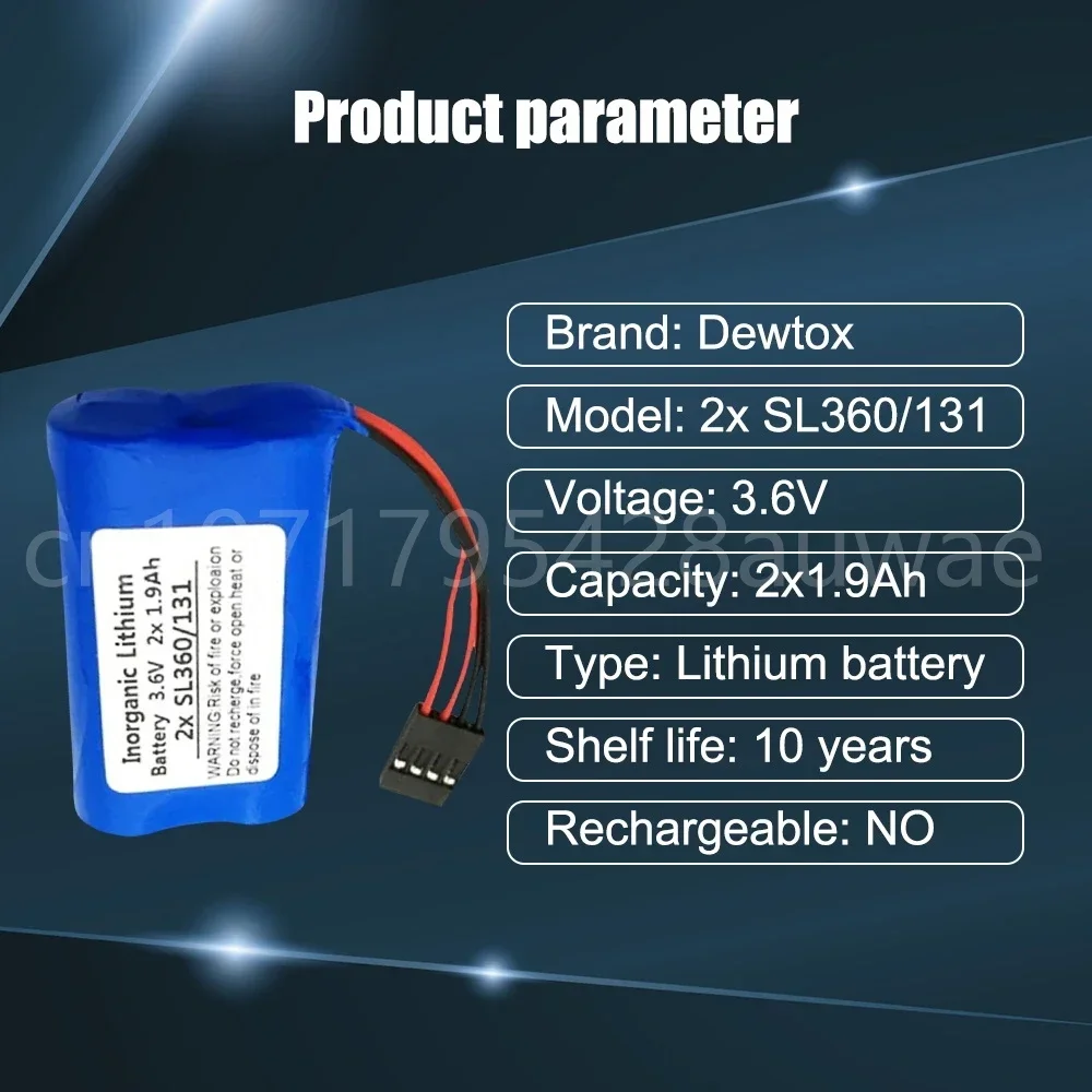 Bateria de lítio 20 peças 3.6v para schneide tsx17 sl360/13 2x1.9ah 2xsl360/131 número bateria do sistema de controle numérico com plugue