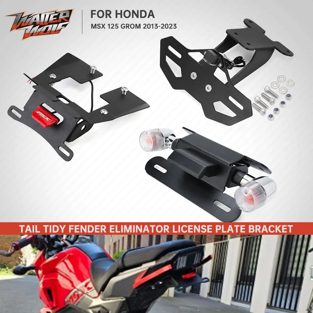 

MSX125 Tail Tidy Fender Eliminator License Plate Bracket Registration Number Frame Holder For Honda MSX 125 Grom 2013-2023