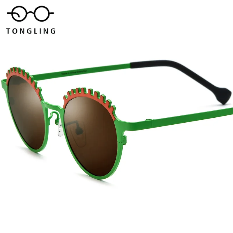 

Fashionable colorful titanium cat eye sunglasses unisex style suitable driving and daily wear Prescription lenses can be fitted