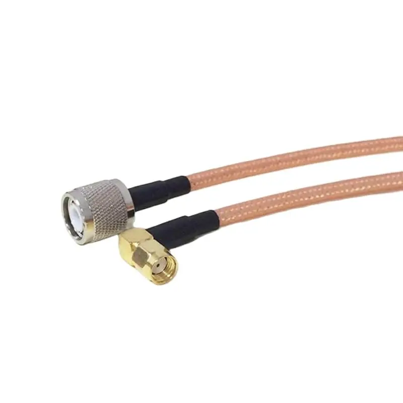 

RF Coaxial Cable RG142 TNC Male to RP SMA Plug 90-Degree Pigtail Adapter 50cm /100cm Low Loss for WIFI