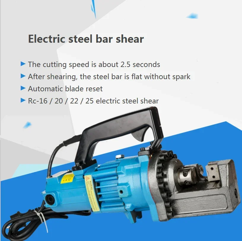 Electric Hydraulic Rebar Cutting Machine 4-22mm Portable Steel Bar Cutter Tool Shears Pliers 220/110V for Construction