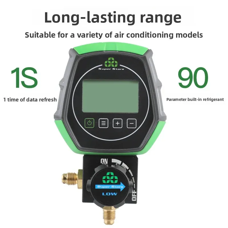 

ST-B268D Electronic Fluoride Meter Visual Digital Display Double Meter Liquid Air Conditioning Refrigerant Pressure Evacuation