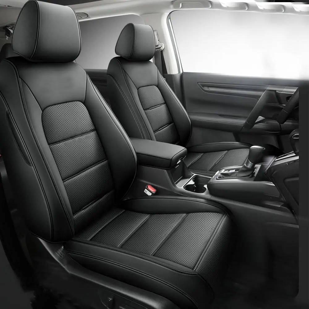 

Car Interior Use, Leather Material, Black Color, Custom Fit Full Set Seat Covers for Latest Models