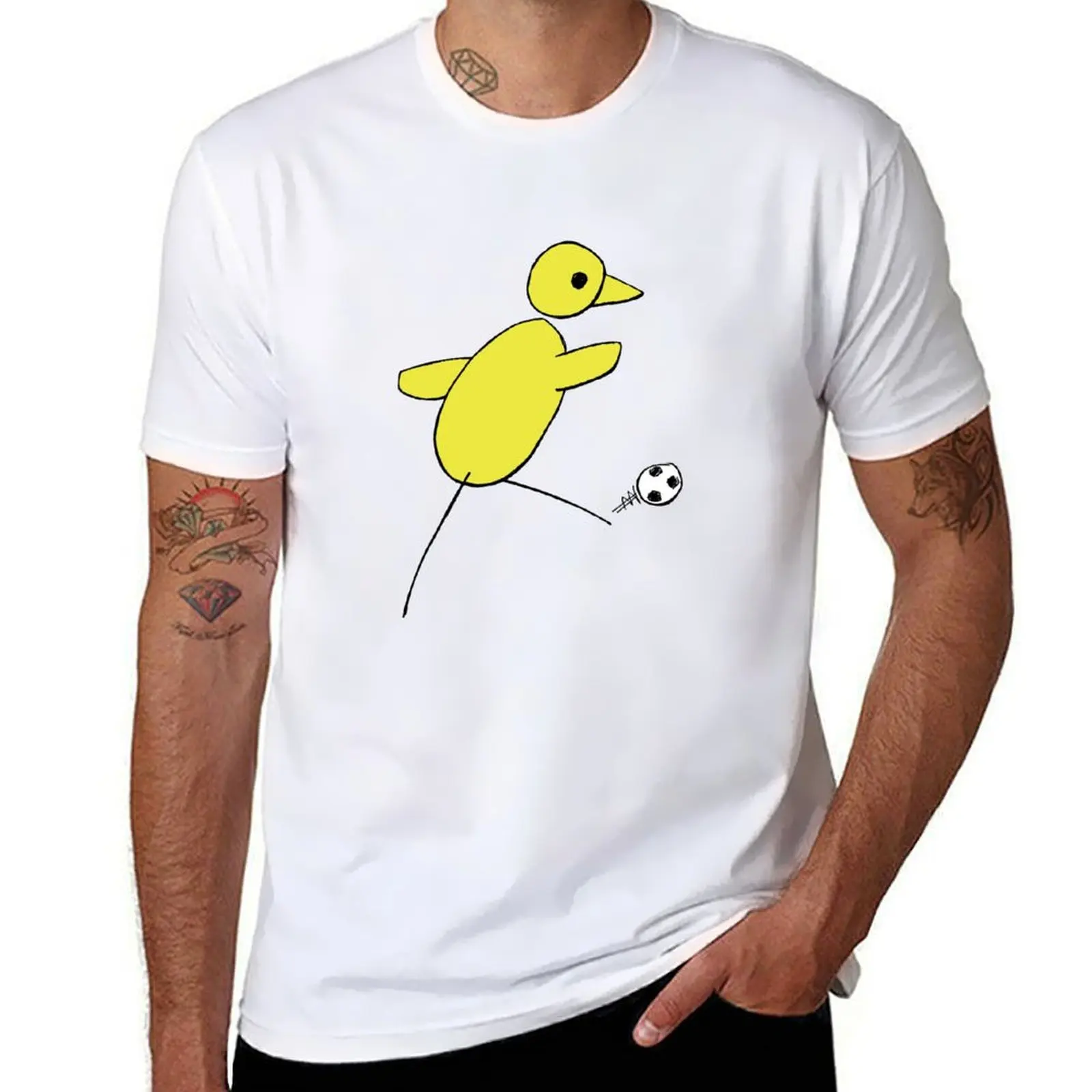 Canary Fan-Camiseta Canary Shooting For Goal, camisetas de anime para hombre, Camiseta de algodón negra, camiseta lisa para hombre