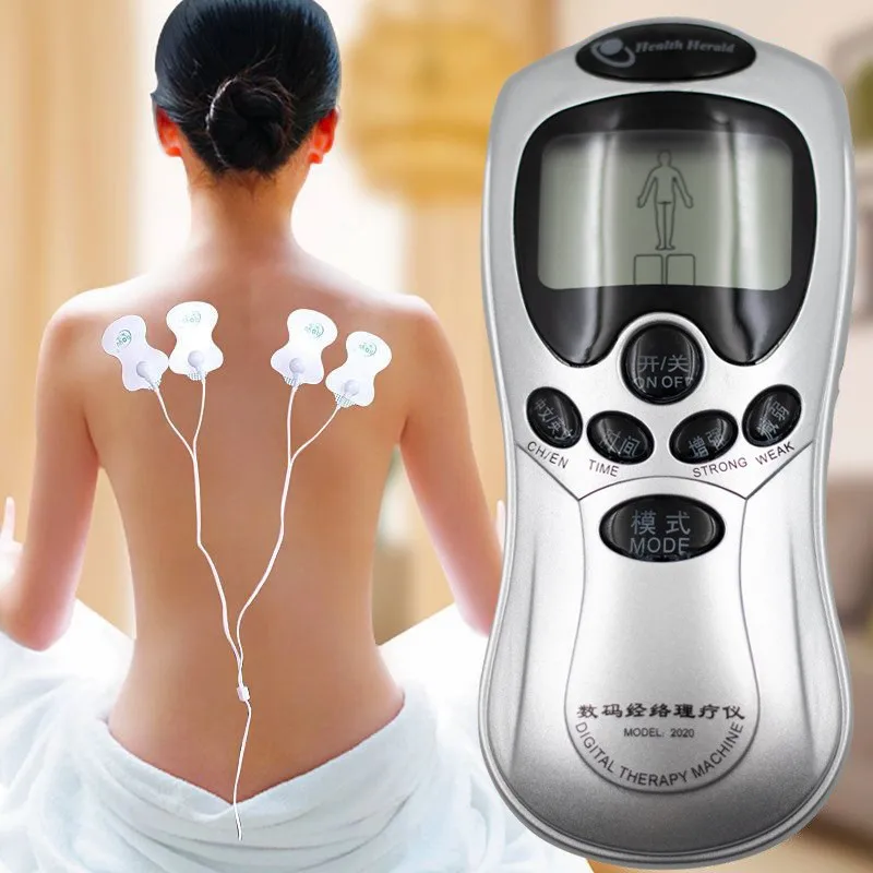 

TENS Digital Meridian Instrument Electronic Pulse Dual Output Blue Screen Handheld Mini Multifunctional Massager