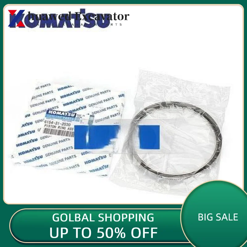 

Komatsu PC400-7/PC450-7 piston ring 6d125 engine piston ring overhaul four supporting original factories