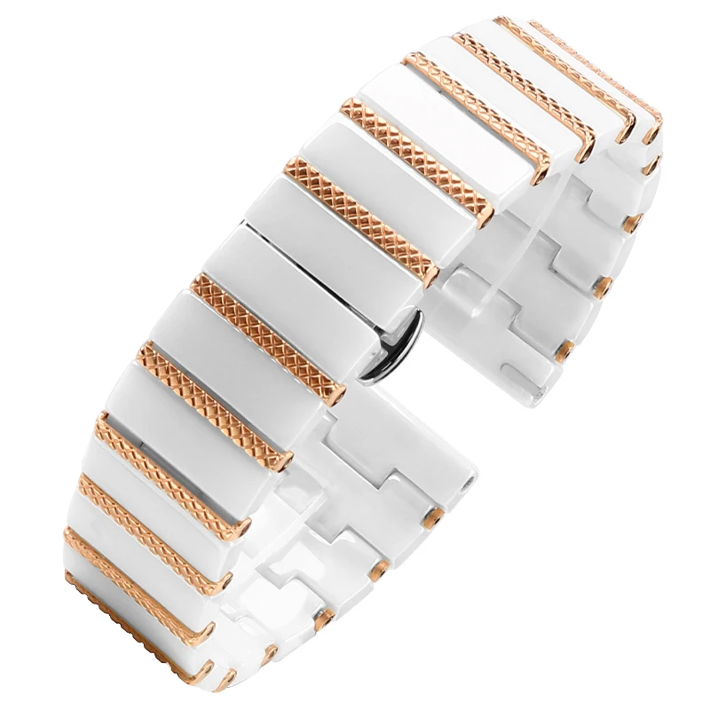 20mm 22mm Ceramic Between Stainless Steel Watchband for Huawei Watch GT2 Strap Smart GT3Pro Po-r-sche  WATCH3 Metal Watch Band