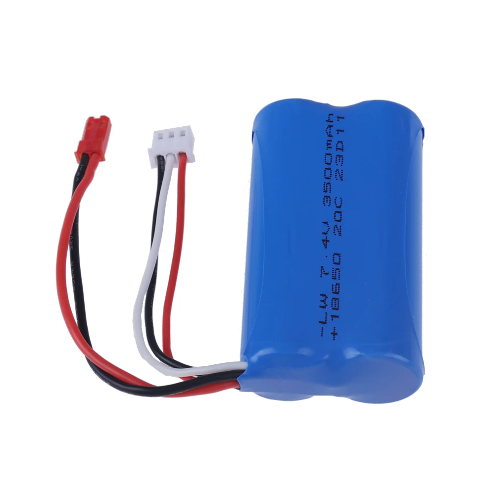 18650 akumulator litowo-jonowy 7.4V 3500mAh z wtyczka JST 2S do UDIRC UD1601 UD1602 UD1604 UD1607 SG1603 SG1604 RC pลaskie sportowe samochody